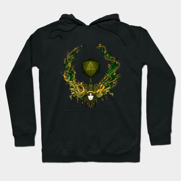 DnD bard symbol green Hoodie by Avalon